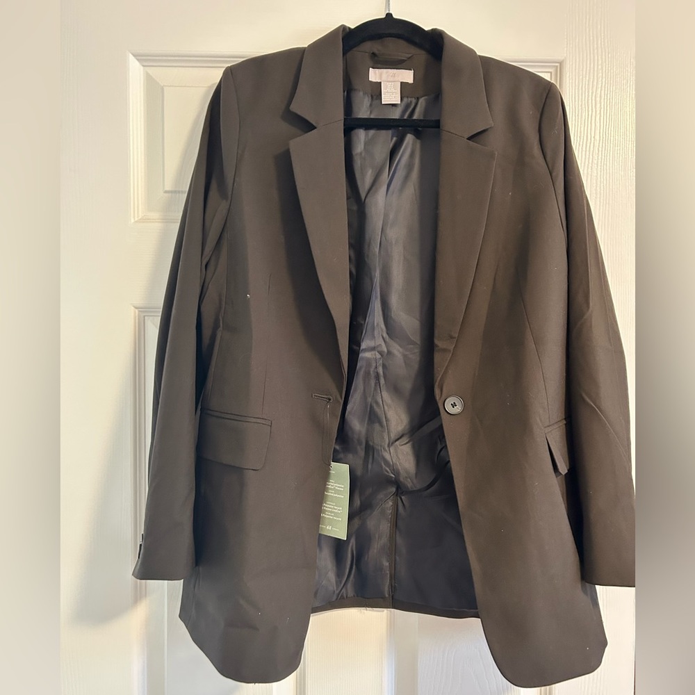 Dark Green Single-breasted Blazer - S